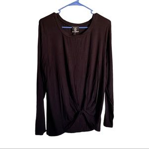Long sleeved black gathered bottom Hippy Chic